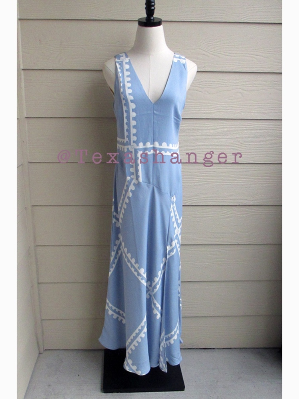 Mon Renn NWT Serape Midi Dress Medium / 10 Blue Postcards - Picture 9 of 13